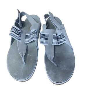 Sorel Sage Grey Out 'N About Women’s Sport Thong Ankle Strap Shoes Sz 8.5